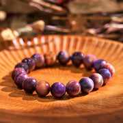 Buddha Stones Keep Calm Purple Series Healing Love Bracelet Bracelet BS Purple Tiger Eye(Wrist Circumference: 14-16cm)