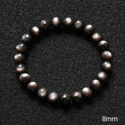 Buddha Stones Lead Back To Earth Neutral Color Series Grounding Balance Bracelet Bracelet BS Silver Sheen Obsidian(Wrist Circumference: 14-16cm)