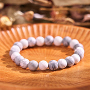 Buddha Stones Lead Back To Earth Neutral Color Series Grounding Balance Bracelet Bracelet BS Picasso Jasper White Turquoise(Wrist Circumference: 14-16cm)