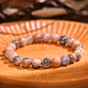 Buddha Stones Lead Back To Earth Neutral Color Series Grounding Balance Bracelet Bracelet BS Black Moonstone(Wrist Circumference: 14-16cm)