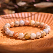 Buddha Stones Boost Vitality Warm Color Series Positive Courage Bracelet Bracelet BS Sun Stone(Wrist Circumference: 14-16cm)