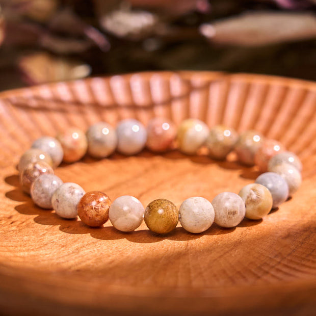 Buddha Stones Boost Vitality Warm Color Series Positive Courage Bracelet Bracelet BS Sun Stone(Wrist Circumference: 14-16cm)