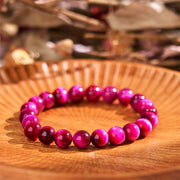 Buddha Stones Boost Vitality Warm Color Series Positive Courage Bracelet Bracelet BS Pink Tiger Eye(Wrist Circumference: 14-16cm)