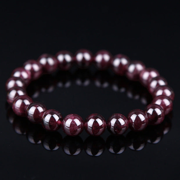 Buddha Stones Boost Vitality Warm Color Series Positive Courage Bracelet Bracelet BS Garnet(Wrist Circumference: 14-16cm)