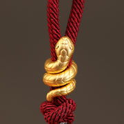 Buddha Stones 999 Gold Year of the Snake Design Handmade Luck Protection Rope Braided Bracelet (Extra 30% Off | USE CODE: FS30) - image 11