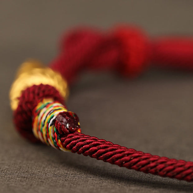 Buddha Stones 999 Gold Year of the Snake Design Handmade Luck Protection Rope Braided Bracelet (Extra 30% Off | USE CODE: FS30) - image 10