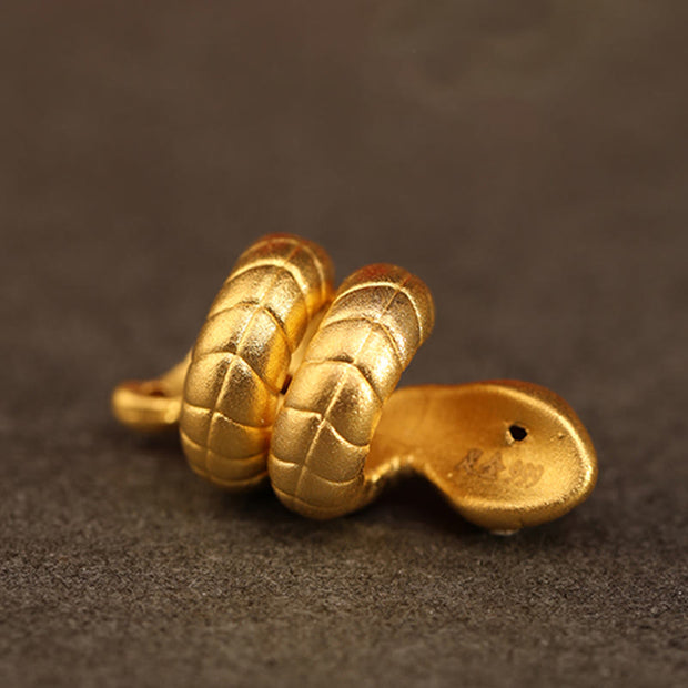 Buddha Stones 999 Gold Year of the Snake Design Handmade Luck Protection Rope Braided Bracelet (Extra 30% Off | USE CODE: FS30) - image 12