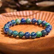 Buddha Stones Restores Calmness Cool Color Series Love Tranquility Bracelet Bracelet BS Blue Green Lazurite(Wrist Circumference: 14-16cm)