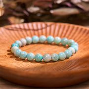 Buddha Stones Restores Calmness Cool Color Series Love Tranquility Bracelet Bracelet BS Light Amazonite(Wrist Circumference: 14-16cm)