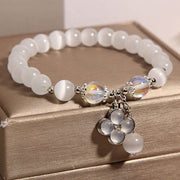 FREE Today: Peace and Support Cat's Eye Crystal Lucky Four Leaf Clover Charm Bracelet