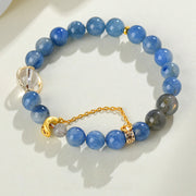 Buddha Stones Natural Kyanite Labradorite White Crystal Crescent Moon Communication Bracelet Bracelet BS 2