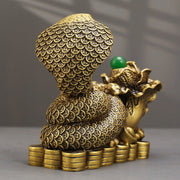 Buddha Stones Year Of The Snake Copper Coins Ingots Cabbage Brass Statue Home Decoration Decorations BS 2