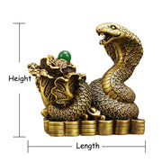 Buddha Stones Year Of The Snake Copper Coins Ingots Cabbage Brass Statue Home Decoration Decorations BS 12