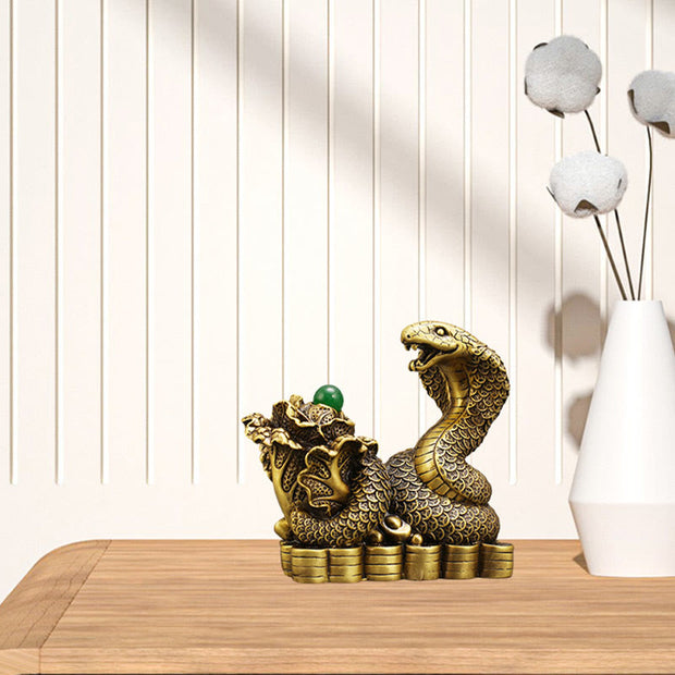Buddha Stones Year Of The Snake Copper Coins Ingots Cabbage Brass Statue Home Decoration (Extra 30% Off | USE CODE: FS30) - image 11