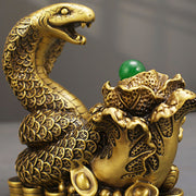 Buddha Stones Year Of The Snake Copper Coins Ingots Cabbage Brass Statue Home Decoration (Extra 30% Off | USE CODE: FS30) - image 5