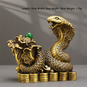 Buddha Stones Year Of The Snake Copper Coins Ingots Cabbage Brass Statue Home Decoration (Extra 30% Off | USE CODE: FS30) - image 4