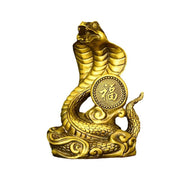 Buddha Stones Year Of The Snake Fu Character Auspicious Clouds Fortune Brass Home Statue Decoration Decorations BS 10