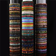 Buddha Stones 6mm Various Stone Crystal Black Glitter Stone Red Tiger Eye Beads Protection Bracelet