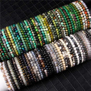 Buddha Stones 6mm Various Stone Crystal Black Glitter Stone Red Tiger Eye Beads Protection Bracelet