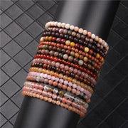 Buddha Stones 4mm Various Stone Crystal Mini Beads Healing Bracelet Bracelet BS 76