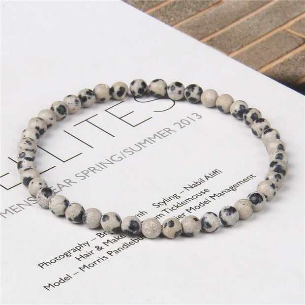 Buddha Stones 4mm Various Stone Crystal Mini Beads Healing Bracelet Bracelet BS 23