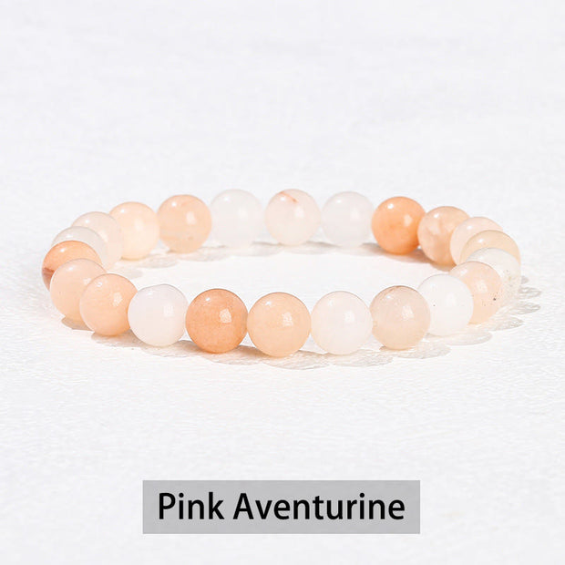 Buddha Stones Various Crystal Stone Amethyst Green Aventurine Rose Quartz Healing Bracelet