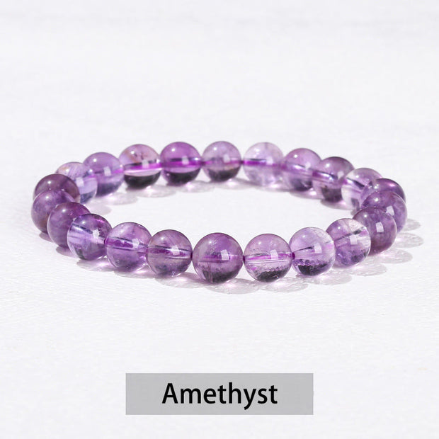 Buddha Stones Various Crystal Stone Amethyst Green Aventurine Rose Quartz Healing Bracelet