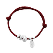 Buddha Stones Handmade 999 Sterling Silver Year Of The Snake Lucky Fortune Red String Happiness Braided Bracelet Bracelet BS 11