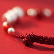 Buddha Stones 999 Sterling Silver Year Of The Snake Red Agate Confidence Handcrafted Bracelet