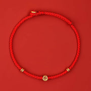 FREE Today: Luck Blessing Handmade Braided Red String 925 Sterling Silver Fu Character Bracelet