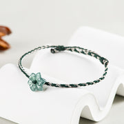 FREE Today: Prosperity Luck Handmade Green String Jade Orchid Braided Bracelet