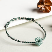 FREE Today: Prosperity Luck Handmade Green String Jade Orchid Braided Bracelet