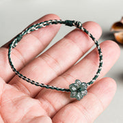 FREE Today: Prosperity Luck Handmade Green String Jade Orchid Braided Bracelet