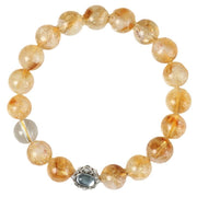 Buddha Stones Natural Citrine Rutilated Quartz Prosperity Bracelet