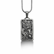 Buddha Stones Pure Tin Dragon Success Protection Necklace Pendant Necklaces & Pendants BS 1