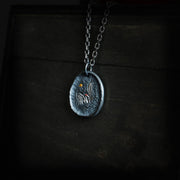 Buddha Stones 999 Sterling Silver 24k Gold Crane Auspicious Clouds Balance Necklace Pendant