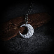 Buddha Stones 999 Sterling Silver Moon Balance Necklace Pendant Necklaces & Pendants BS 999 Sterling Silver & Silver Chain