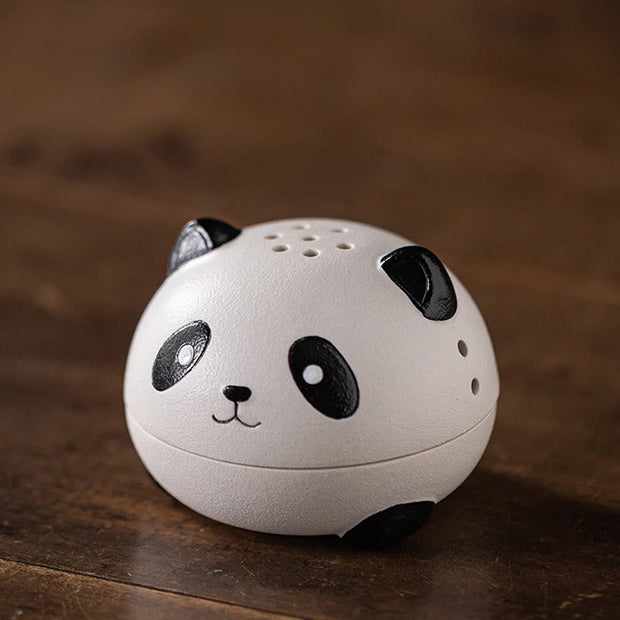 Buddha Stones Cute Panda Healing Ceramic Incense Burner Desk Decoration Incense Burner BS 1