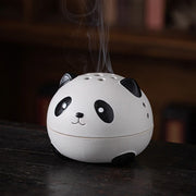 Buddha Stones Cute Panda Healing Ceramic Incense Burner Desk Decoration