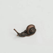 Buddha Stones Alloy Turtle Snail Healing Incense Burner Desk Decoration Incense Burner BS Brown Snail 3.9*1.6*1.6cm