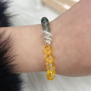 Buddha Stones Green Phantom Citrine Year of the Snake Confidence Bracelet