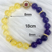 Buddha Stones Citrine Amethyst Pleasure Bracelet