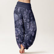 Buddha Stones Casual Peony Women's Elastic Waist Harem Pants Women's Harem Pants BS 5