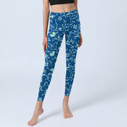 Buddha Stones Vine Plants Flowers Print Gym Leggings Women's Yoga Pants - image 6
