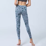 Buddha Stones Lush Flowers Plants Print Gym Leggings Women's Yoga Pants