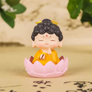 Buddha Stones Meditation Lotus Amitabha Buddha Resin Statue Compassion Home Decoration Decorations BS Amitabha 4.1*4.1*5.3cm