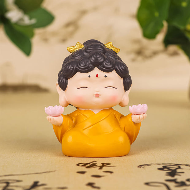 Buddha Stones Meditation Lotus Amitabha Buddha Resin Statue Compassion Home Decoration Decorations BS Lotus Buddha 4.6*3.4*5.4cm