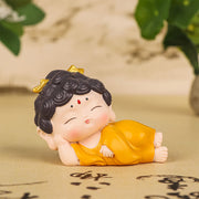 Buddha Stones Meditation Lotus Amitabha Buddha Resin Statue Compassion Home Decoration Decorations BS Sleeping Buddha 5.9*3.6*4.1cm