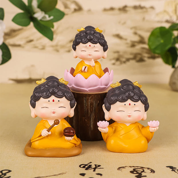 Buddha Stones Meditation Lotus Amitabha Buddha Resin Statue Compassion Home Decoration Decorations BS 12