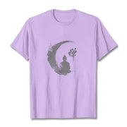 Buddha Stones Meditating Buddha Pattern Cotton Tee T-shirt T-Shirts BS Plum 2XL